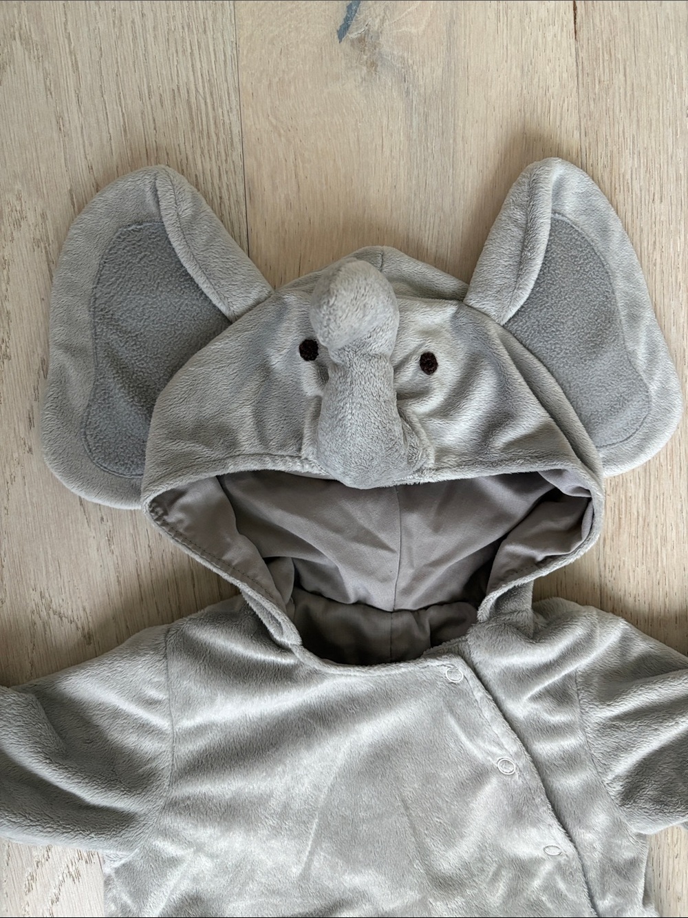 Pottery Barn Halloween Gray Elephant Hooded One-Piece